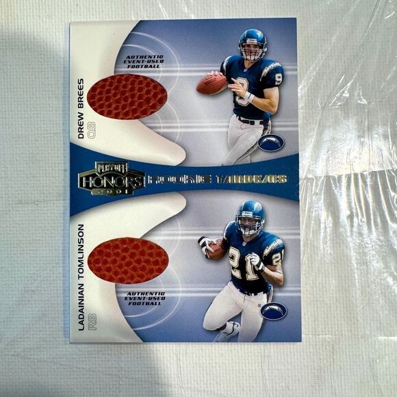 2001 PLAYOFF HONORS ROOKIE TANDEMS DREW BREES, L. TOMLINSON mint - Picture 1 of 2